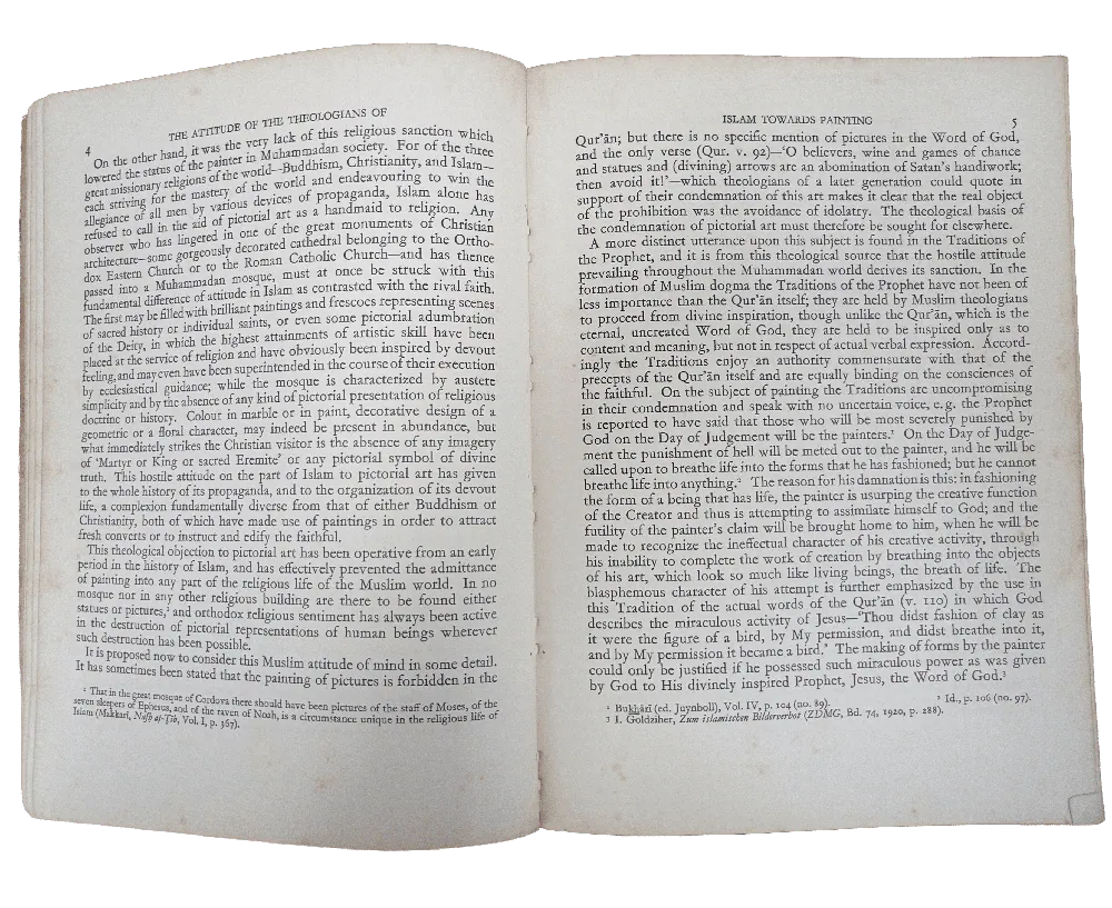 Original interior spread, dense text