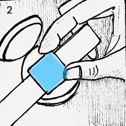 2. The user clips the module onto their watch strap