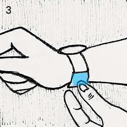 3. The module sits on the wrist like a normal watch