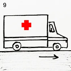 9. An ambulance is dispatched to the location