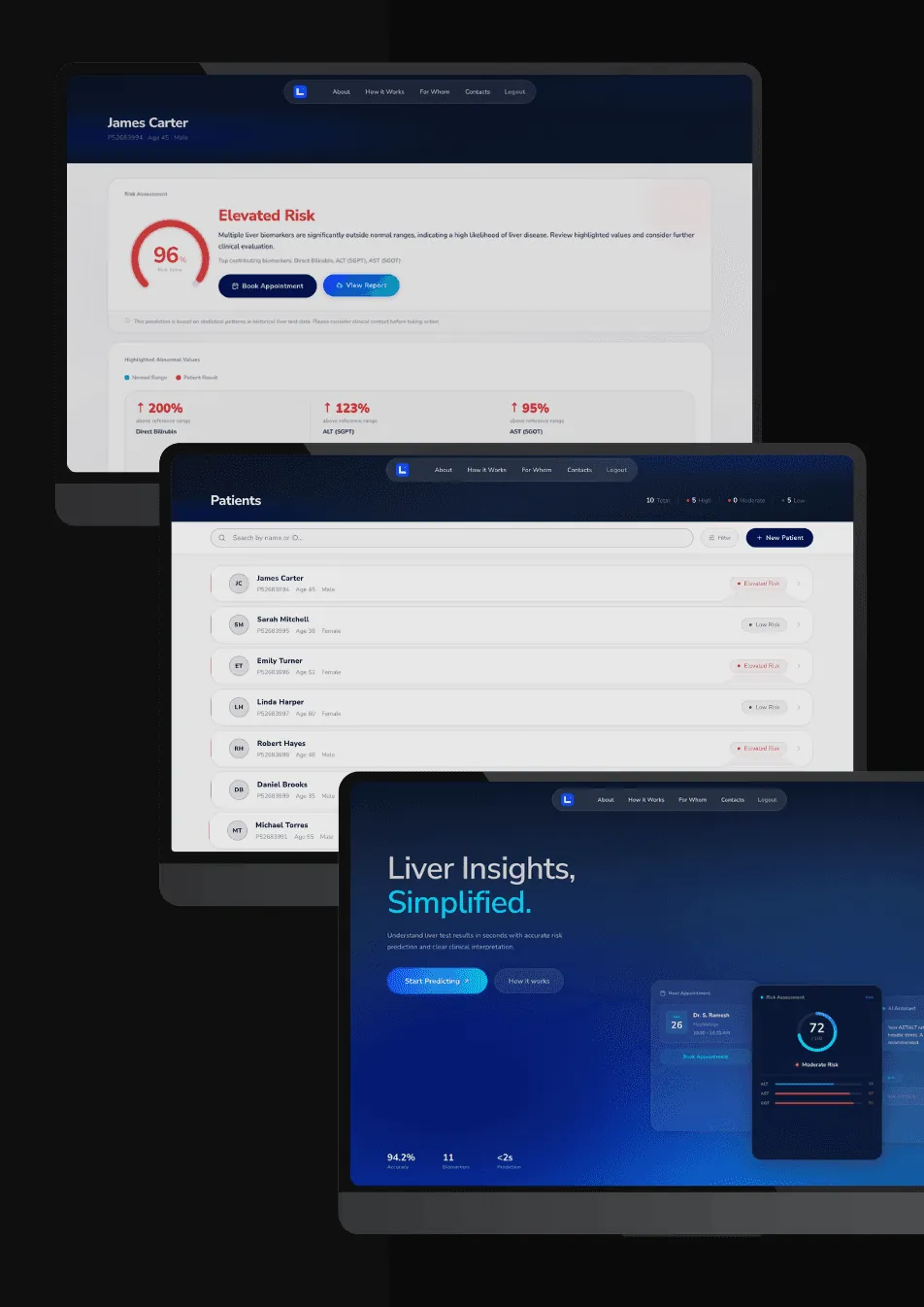 Redesigned Livr mobile screens