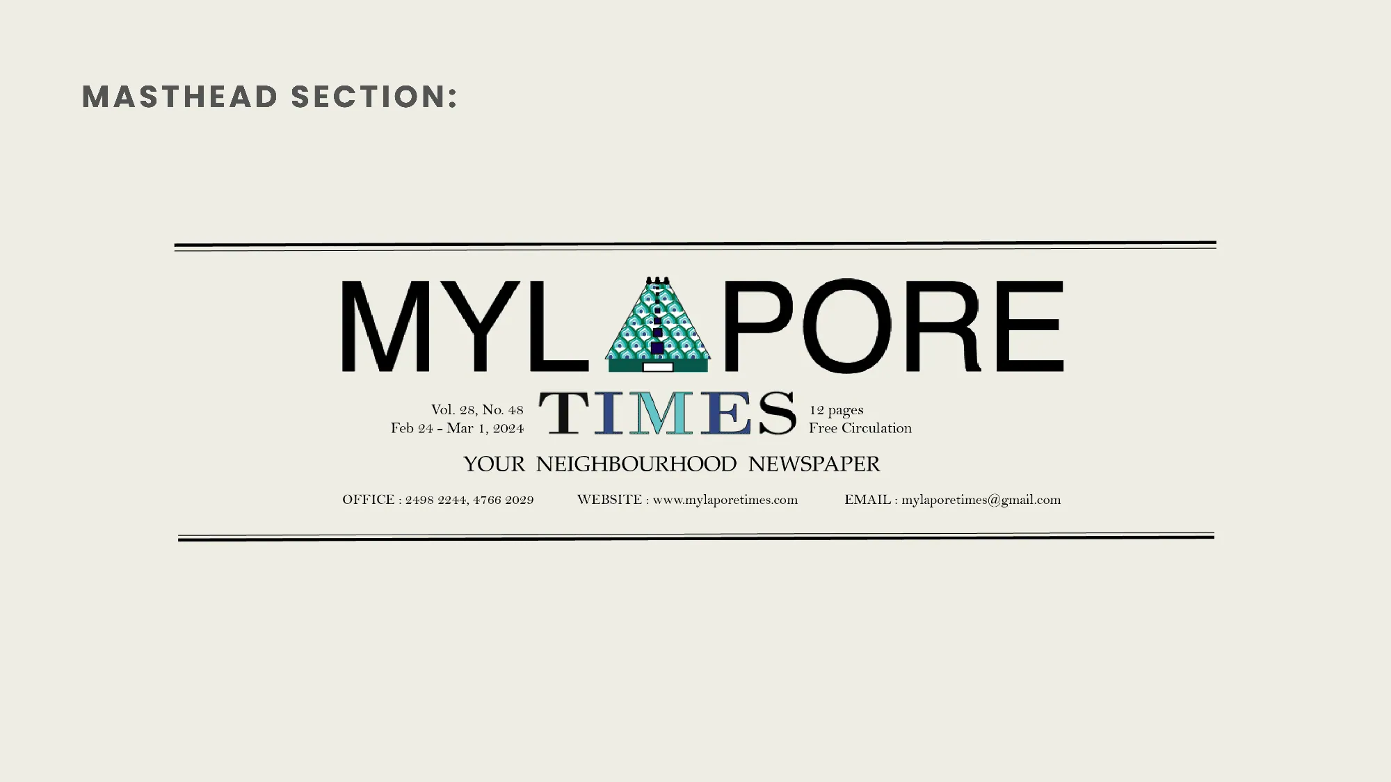 Mylapore Times redesign, image 8